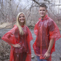 High Visibility Plastic Disposable Rain Gear Raincoat For Adults